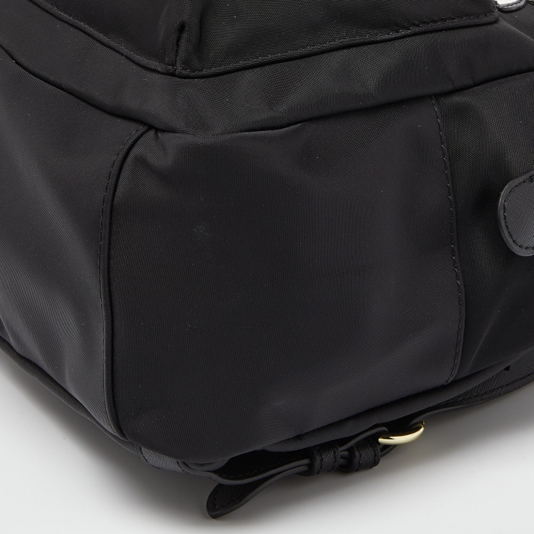 Pre Owned Karl Lagerfeld Black Nylon and Leather Amour Backpack