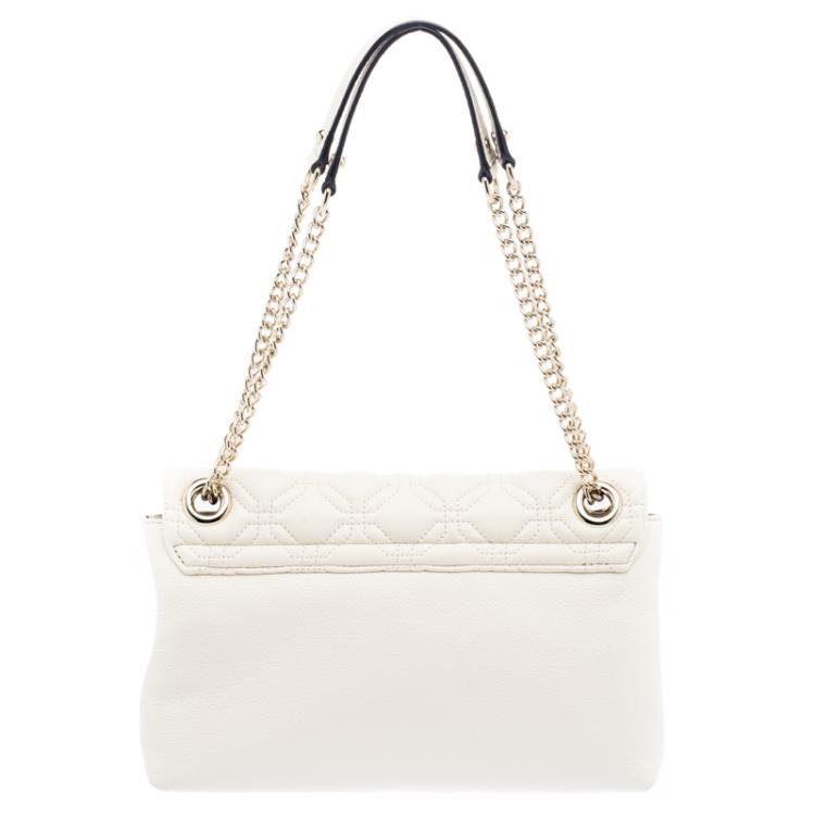 Pre Owned Kate Spade Cream Quilted Leather Astor Court Cynthia Shoulder Bag