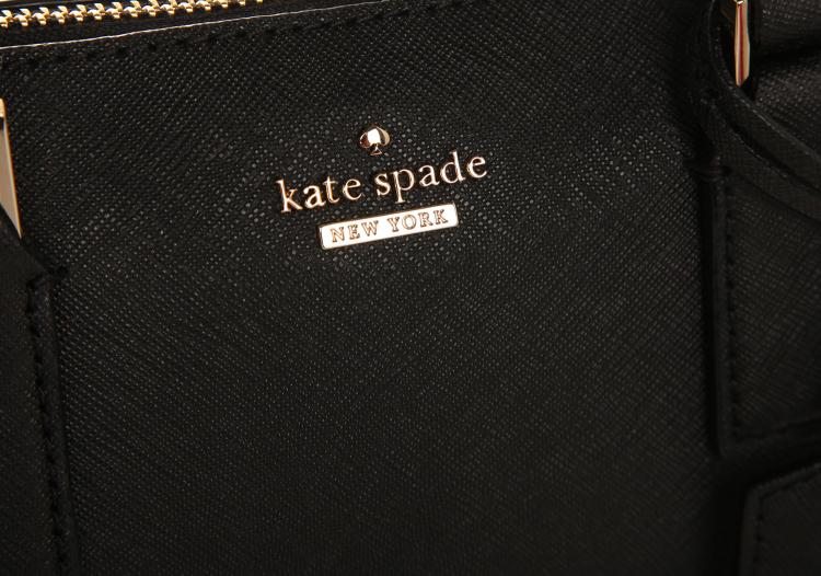 Pre Owned Kate Spade Black Leather Cameron Street Lucie Tote