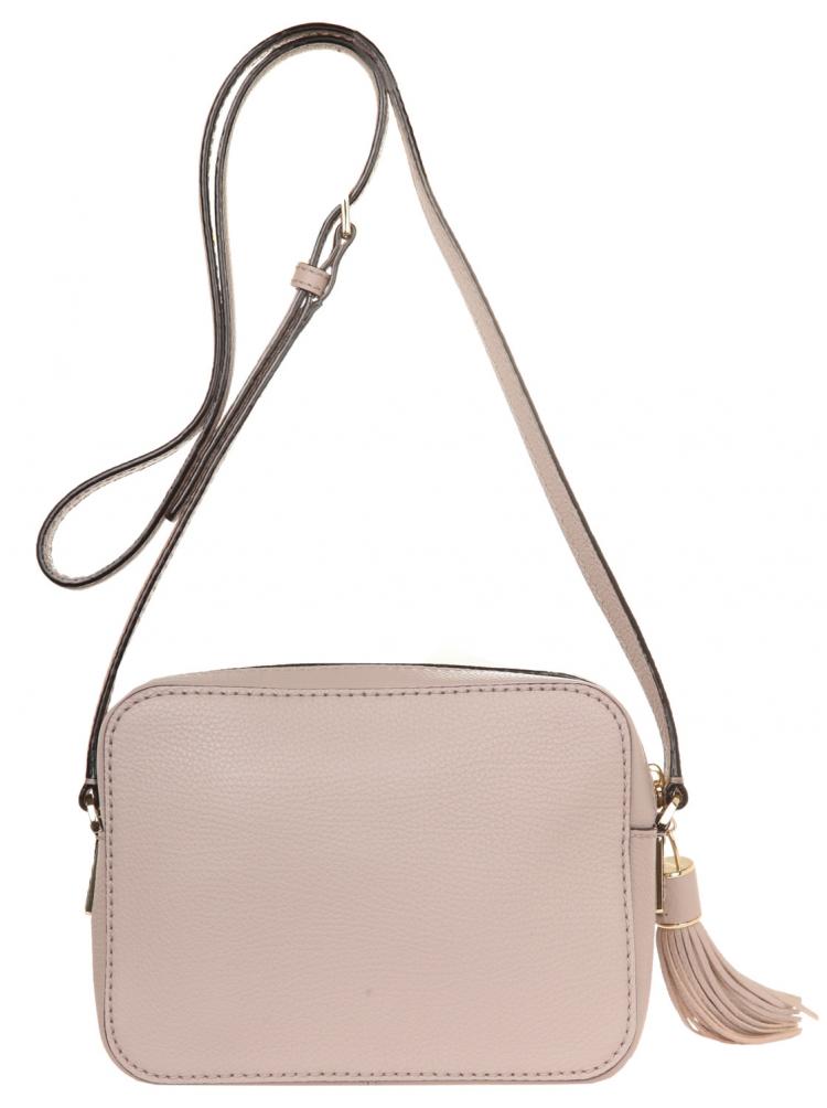 Pre Owned Kate Spade Taupe Leather Kingston Drive Arla Crossbody Bag