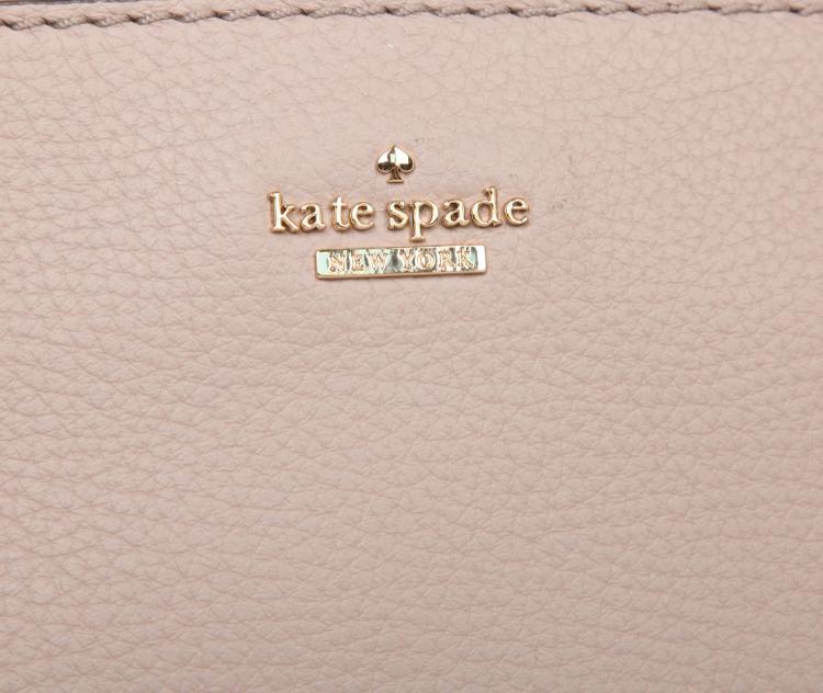 Pre Owned Kate Spade Taupe Leather Kingston Drive Arla Crossbody Bag