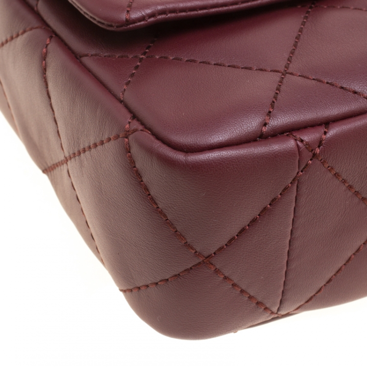 Pre Owned Kate Spade Burgundy Leather Emerson Place Serena Shoulder Bag