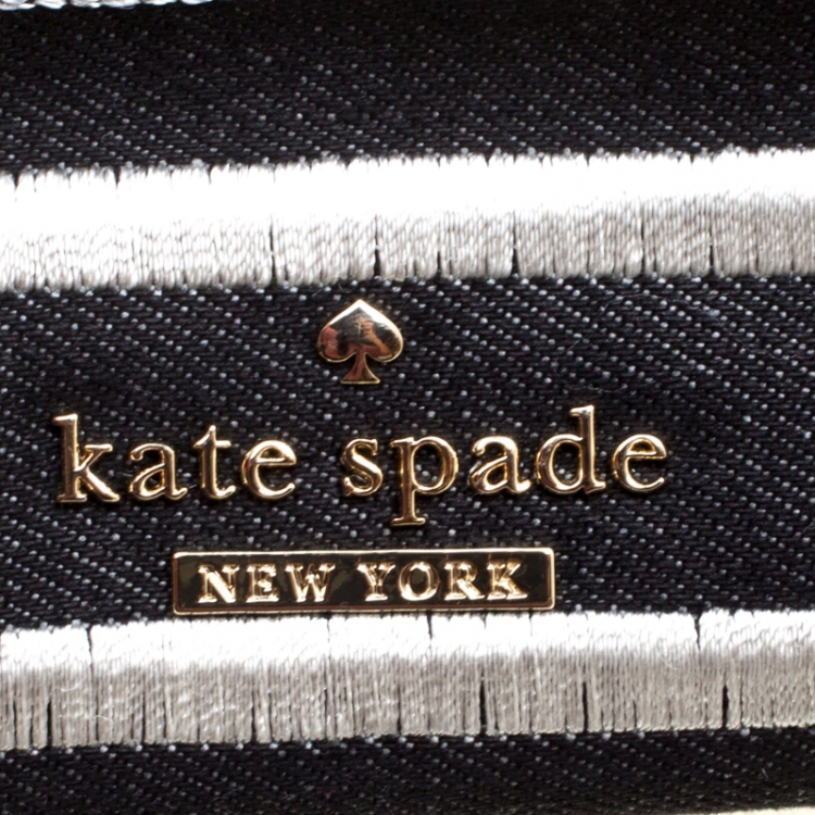Pre Owned Kate Spade Monochrome Canvas and Leather Top Handle Shoulder Bag