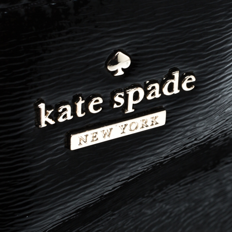 Pre Owned Kate Spade Black Patent Leather Crossbody Bag