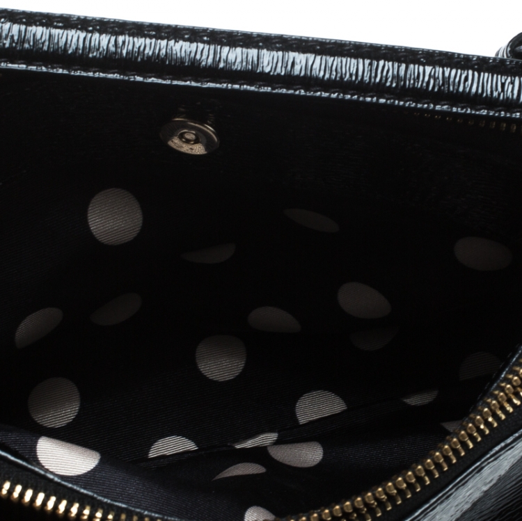 Pre Owned Kate Spade Black Patent Leather Crossbody Bag