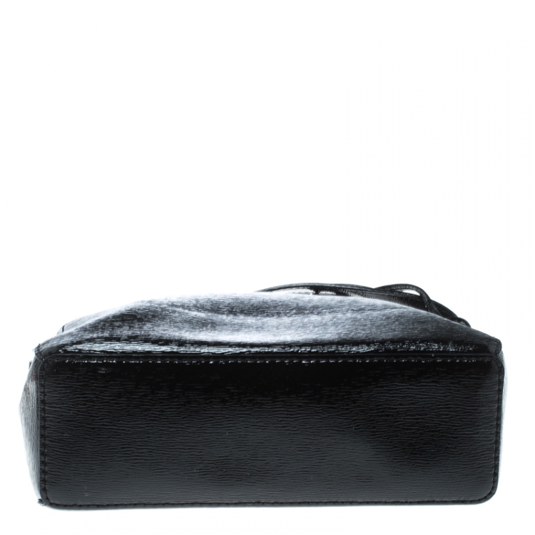 Pre Owned Kate Spade Black Patent Leather Crossbody Bag