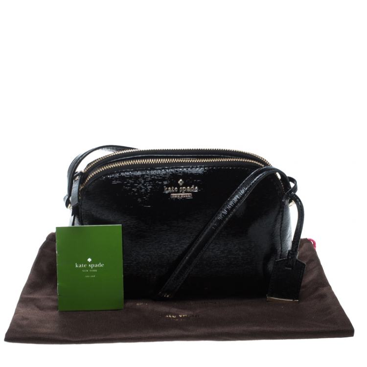 Pre Owned Kate Spade Black Patent Leather Crossbody Bag