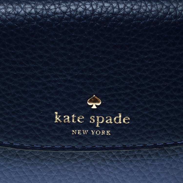 Pre Owned Kate Spade Tricolor Leather Flap Continental Wallet