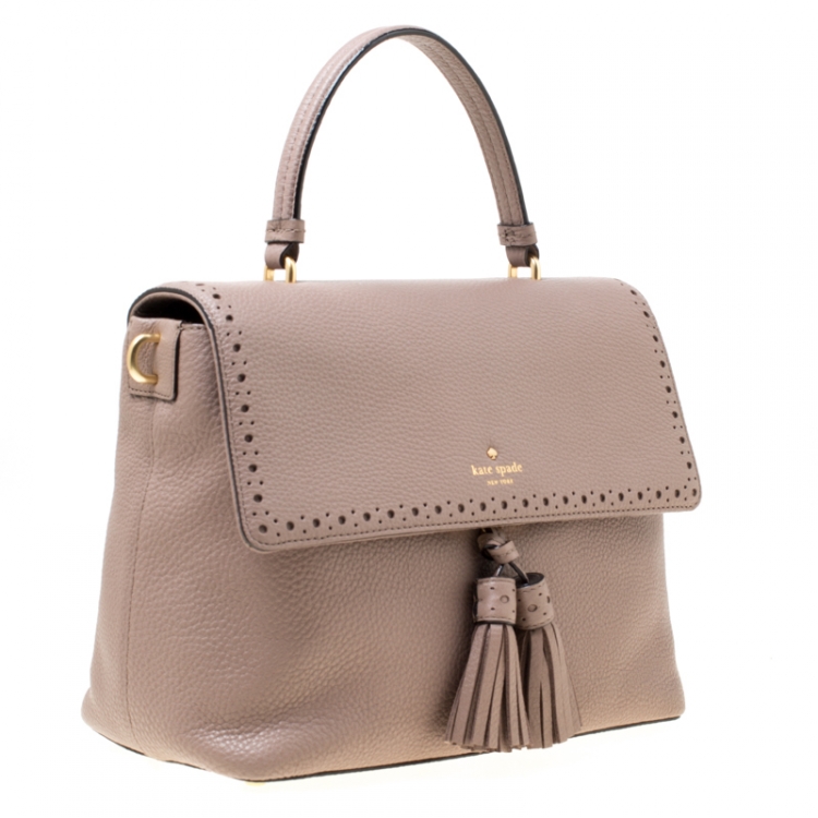 مملوكة مسبقًا Kate Spade Taupe Leather James Street Sparrow Top Handle Bag
