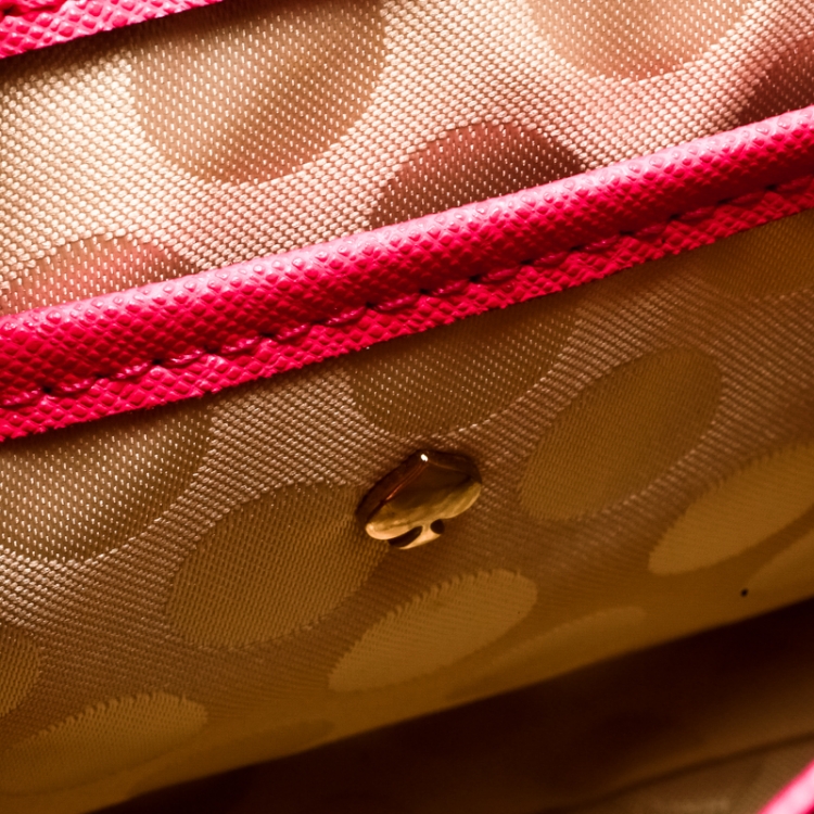 Pre Owned Kate Spade Pink Leather Mini Nora Top Handle Bag