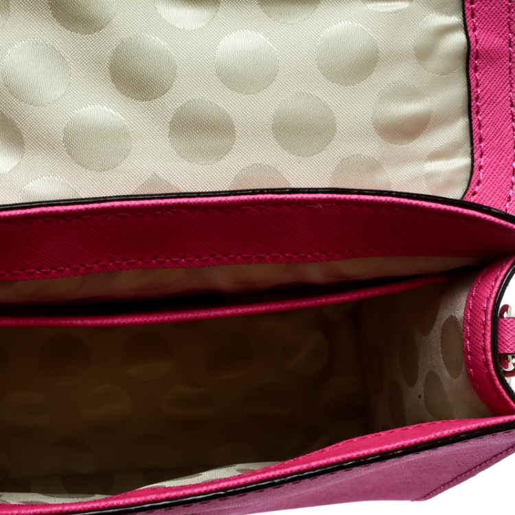 Pre Owned Kate Spade Pink Leather Mini Nora Top Handle Bag