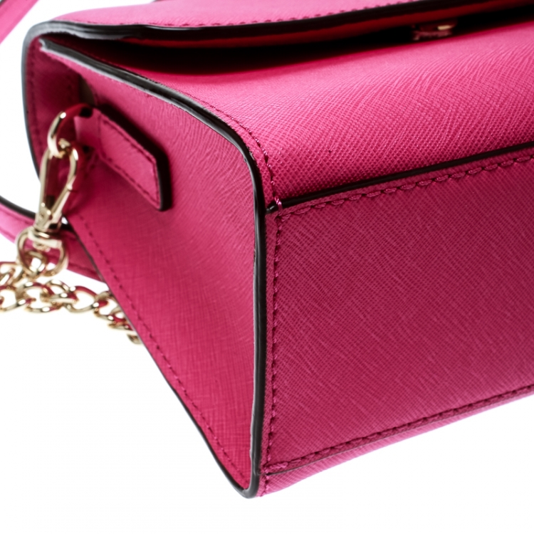 Pre Owned Kate Spade Pink Leather Mini Nora Top Handle Bag