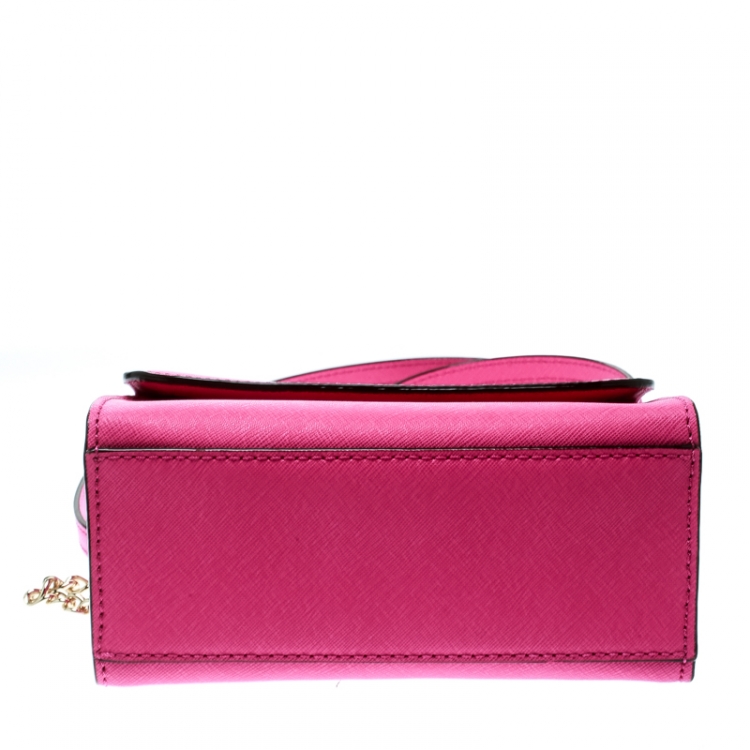 Pre Owned Kate Spade Pink Leather Mini Nora Top Handle Bag