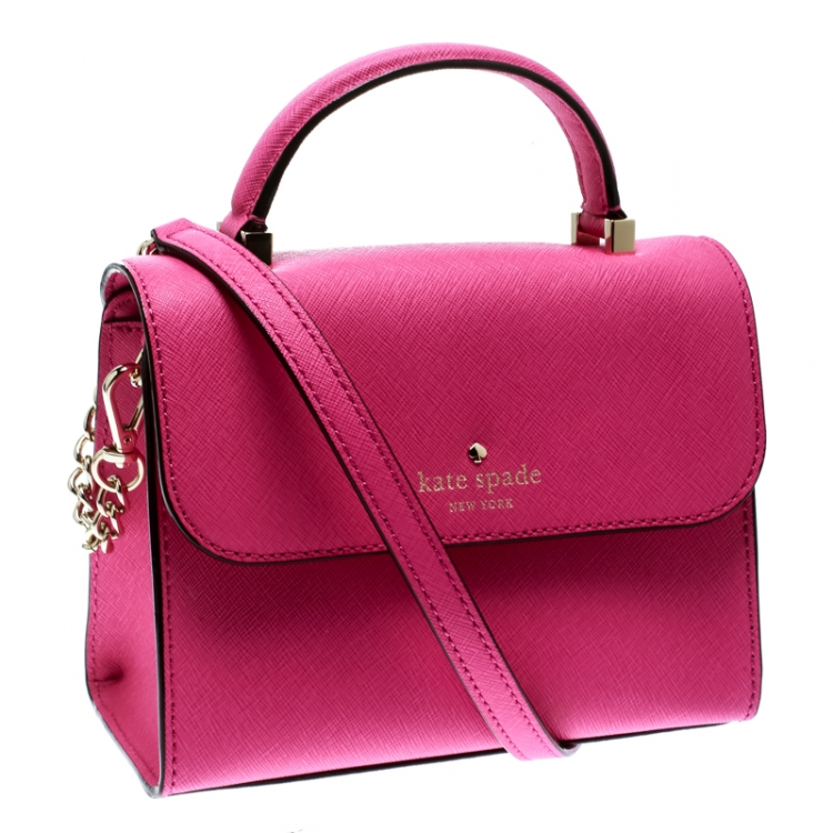 Pre Owned Kate Spade Pink Leather Mini Nora Top Handle Bag