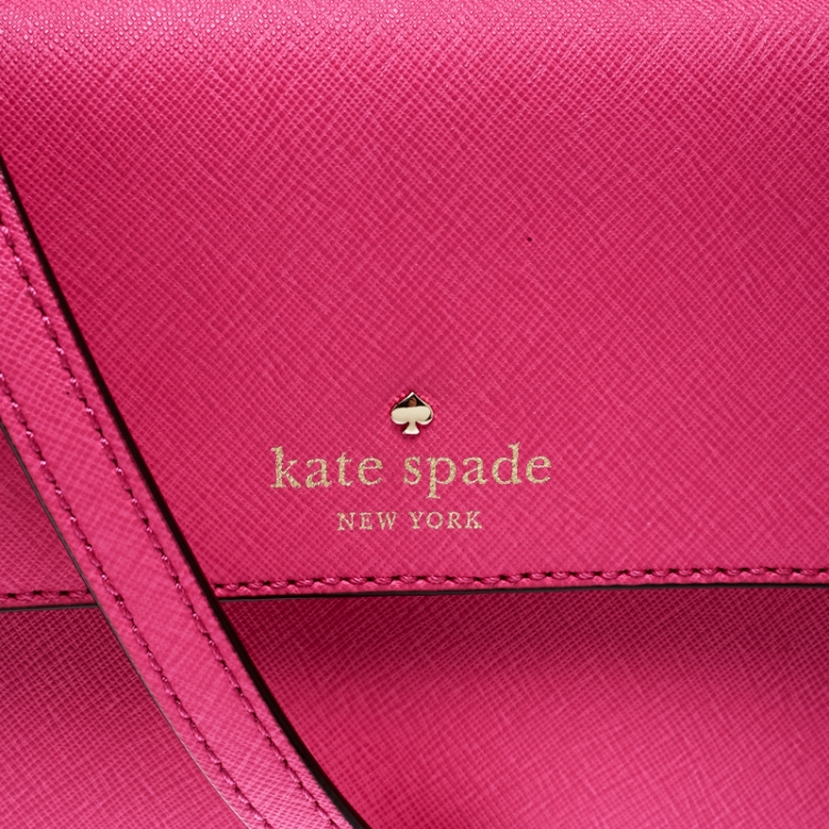 Pre Owned Kate Spade Pink Leather Mini Nora Top Handle Bag