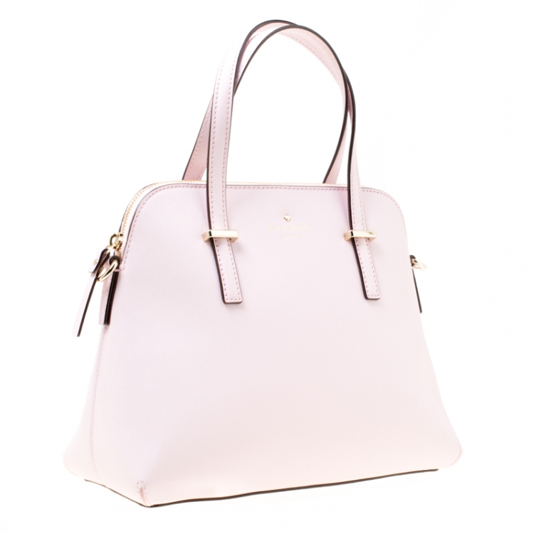 Pre Owned Kate Spade Blush Pink Leather Cedar Street Maise Satchel