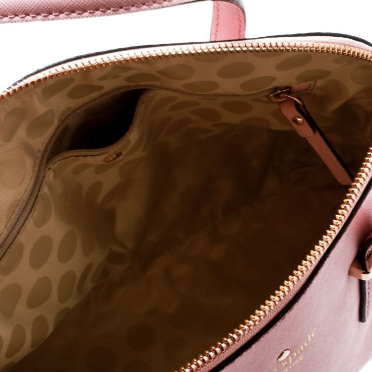 Pre Owned Kate Spade Pink Leather Cedar Street Maise Top Handle Bag