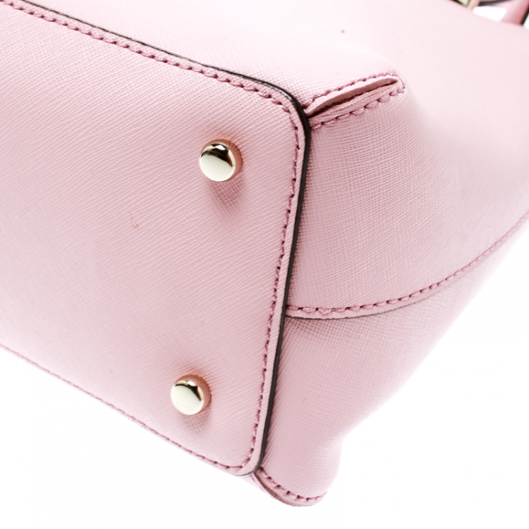 Pre Owned Kate Spade Pink Leather Cedar Street Maise Top Handle Bag