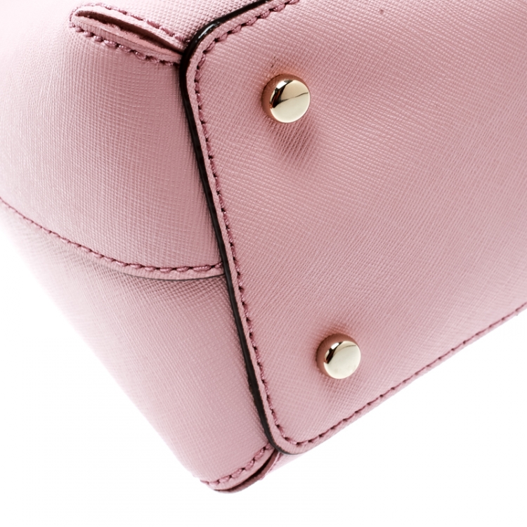 Pre Owned Kate Spade Pink Leather Cedar Street Maise Top Handle Bag