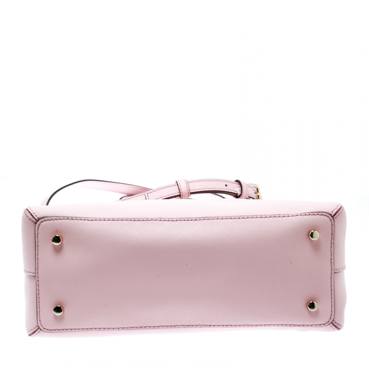 Pre Owned Kate Spade Pink Leather Cedar Street Maise Top Handle Bag