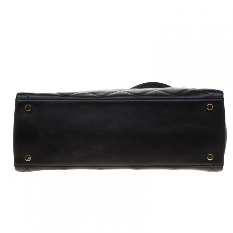 Pre Owned Kate Spade Black Quilted Leather Emerson Place Phoebe Tote