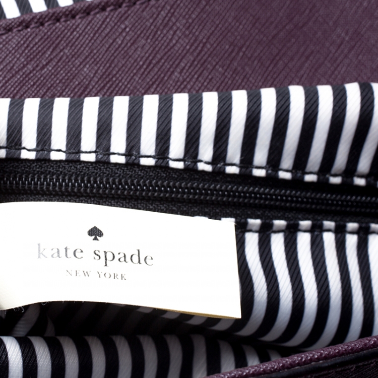 Pre Owned Kate Spade Burgundy Leather Hayes Street Backpack