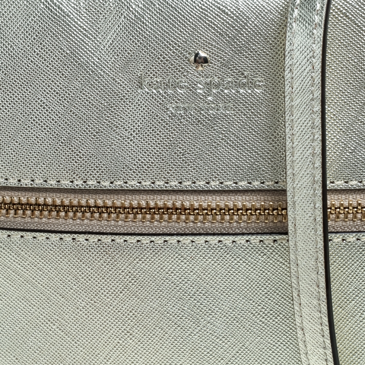 Pre Owned Kate Spade Gold Leather Tenley Cross Body Bag