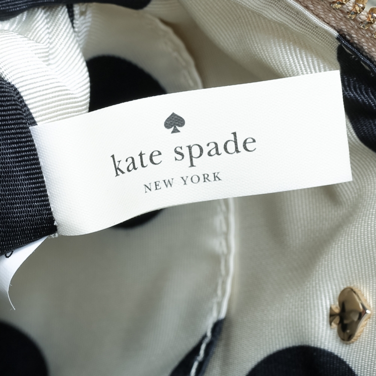 Pre Owned Kate Spade Gold Leather Tenley Cross Body Bag
