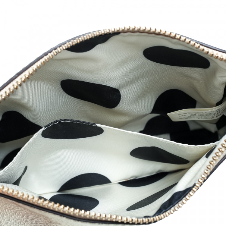 Pre Owned Kate Spade Gold Leather Tenley Cross Body Bag