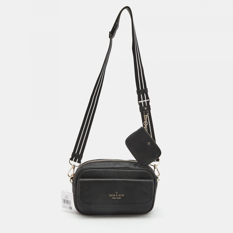kate spade, Bags, Kate Spade Rosie Pebbled Leather Flap Camera Bag  Crossbody Bag Parchment