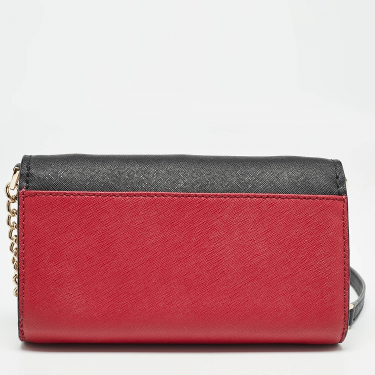 Pre Owned Kate Spade Tricolor Leather Cameron Street Clutch Bag