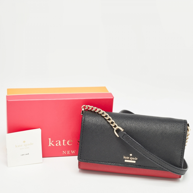 Pre Owned Kate Spade Tricolor Leather Cameron Street Clutch Bag