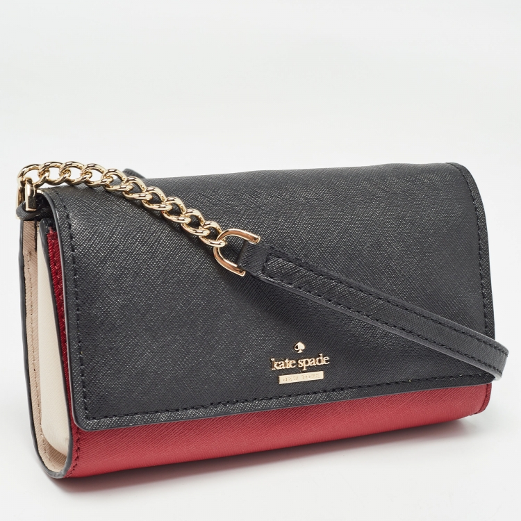 Pre Owned Kate Spade Tricolor Leather Cameron Street Clutch Bag
