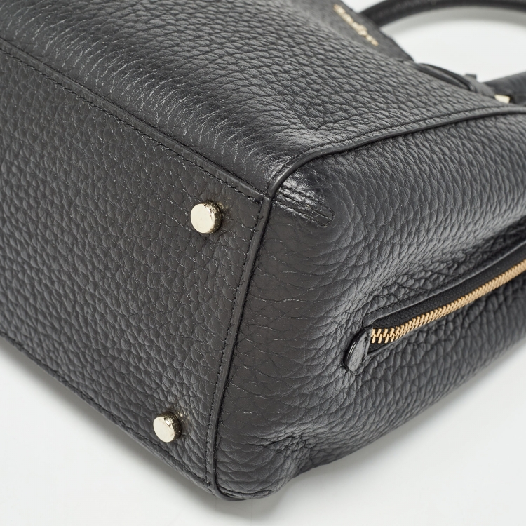 Pre Owned Kate Spade Black Leather Carter Street Aliana Satchel