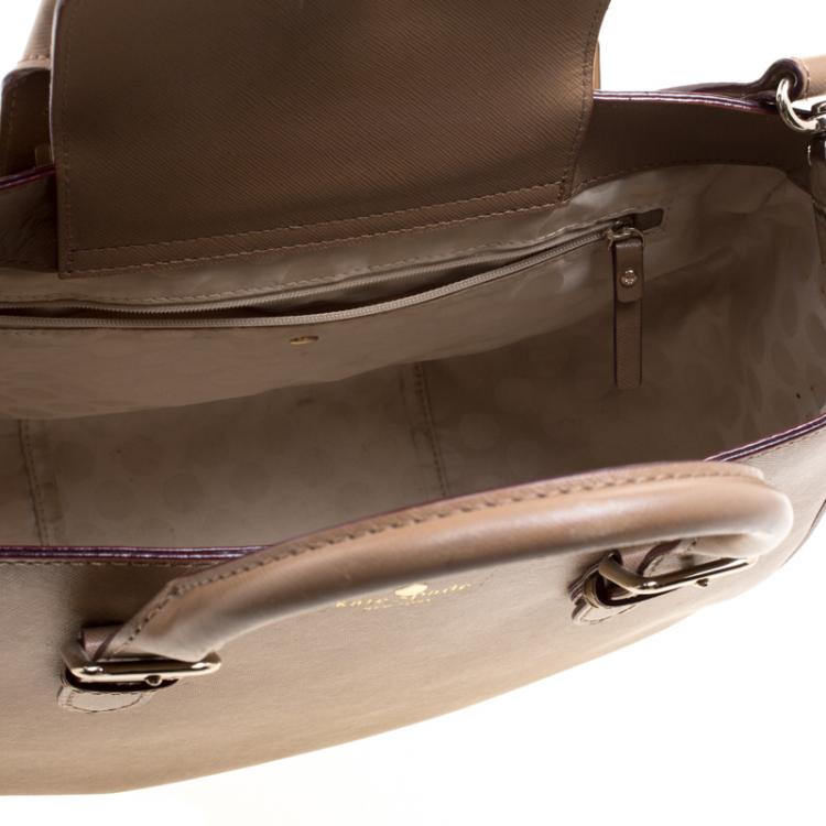 Pre Owned Kate Spade Brown Leather Shoulder Bag