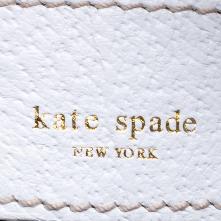 Pre Owned Kate Spade White Leather Turnlock Satchel