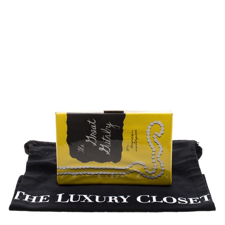 Pre Owned Kate Spade Yellow Plastic The Great Gatsby Book Clutch 