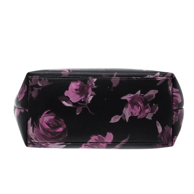 Pre Owned Kate Spade Black Floral Print Coated Canvas Hawthorne Lane Ryan Tote