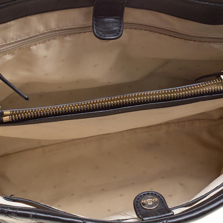 Pre Owned Kate Spade Black Leather Phoebe Tote