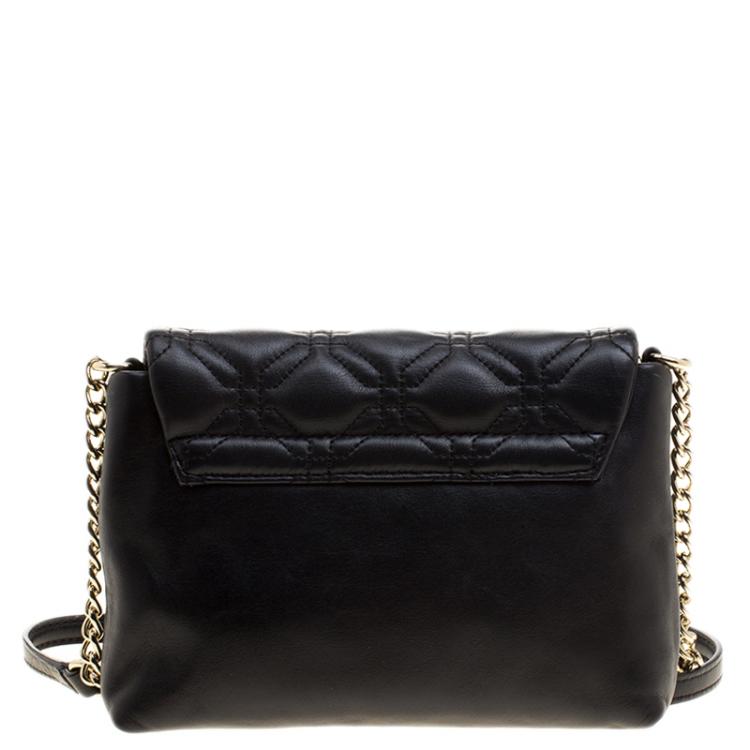 Pre Owned Kate Spade Black Quilted Leather Astor Court Flap Shoulder Bag