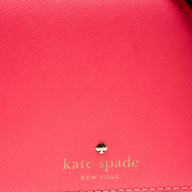 Pre Owned Kate Spade Pink Leather Cedar Street Cami Crossbody Bag