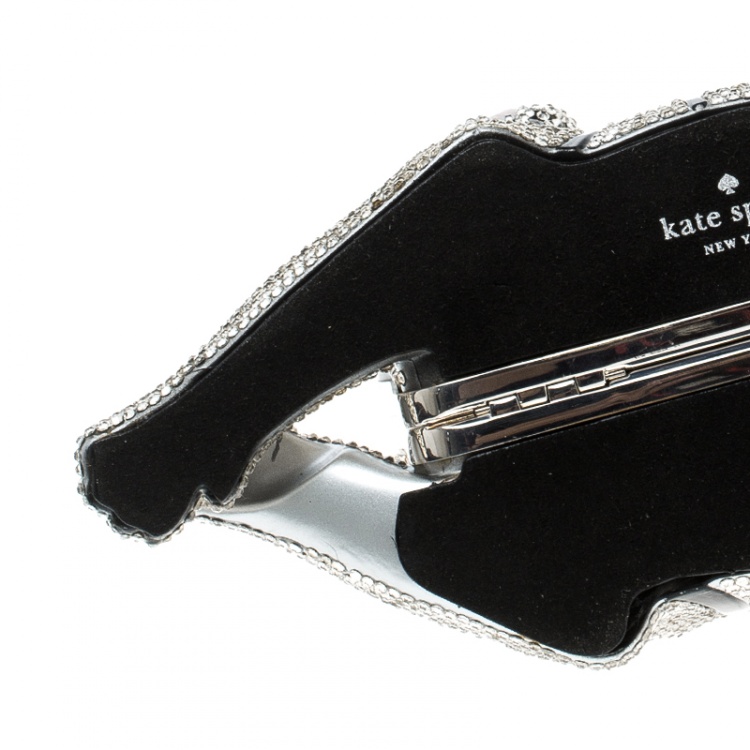 مملوكة مسبقًا Kate Spade Rhinestone Crystal Place Your Bets Tiger Clutch