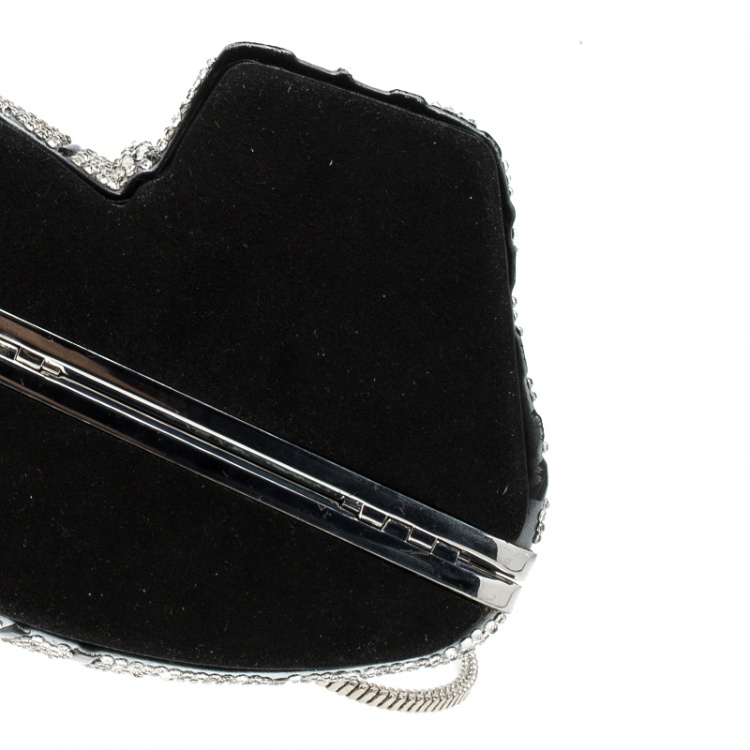 مملوكة مسبقًا Kate Spade Rhinestone Crystal Place Your Bets Tiger Clutch