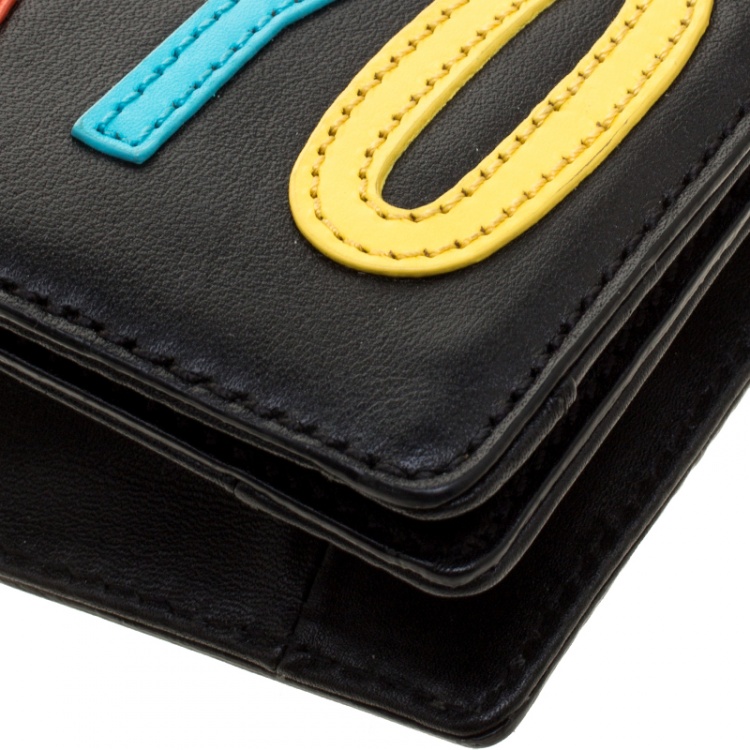 Pre Owned Kate Spade Black Leather Hello Tokyo Zena Clutch