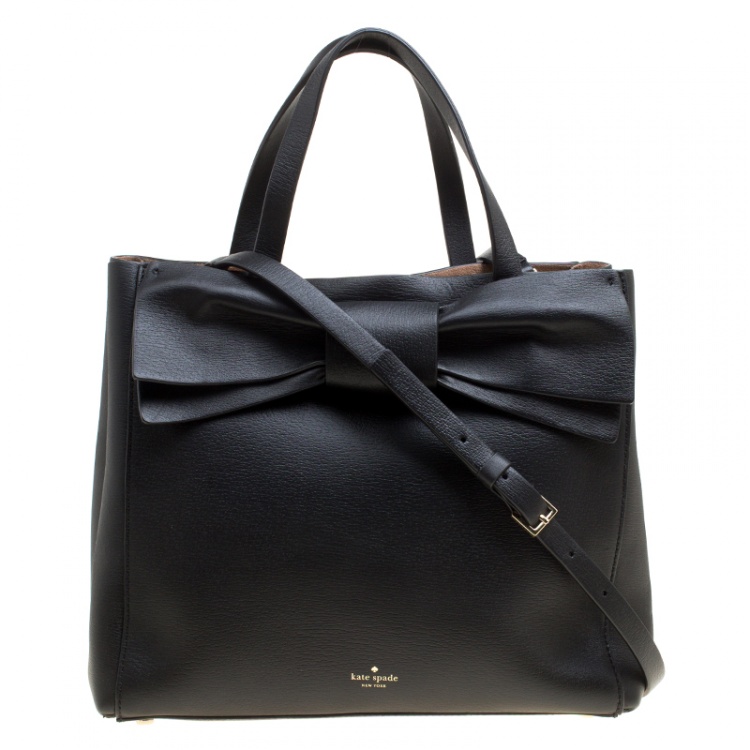 Kate Spade Black Leather Bow Top Handle Bag Kate Spade | TLC