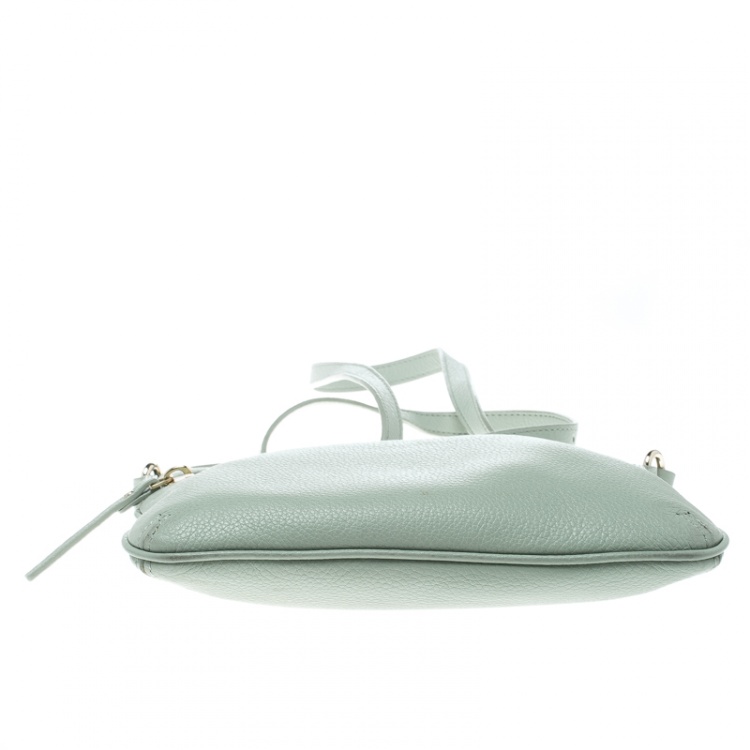 Pre Owned Kate Spade Mint Green Leather Crossbody Bag