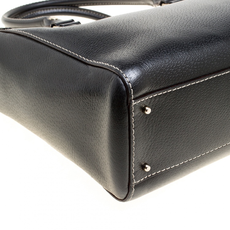 Pre Owned Kate Spade Black Leather Wellesley Quinn Tote