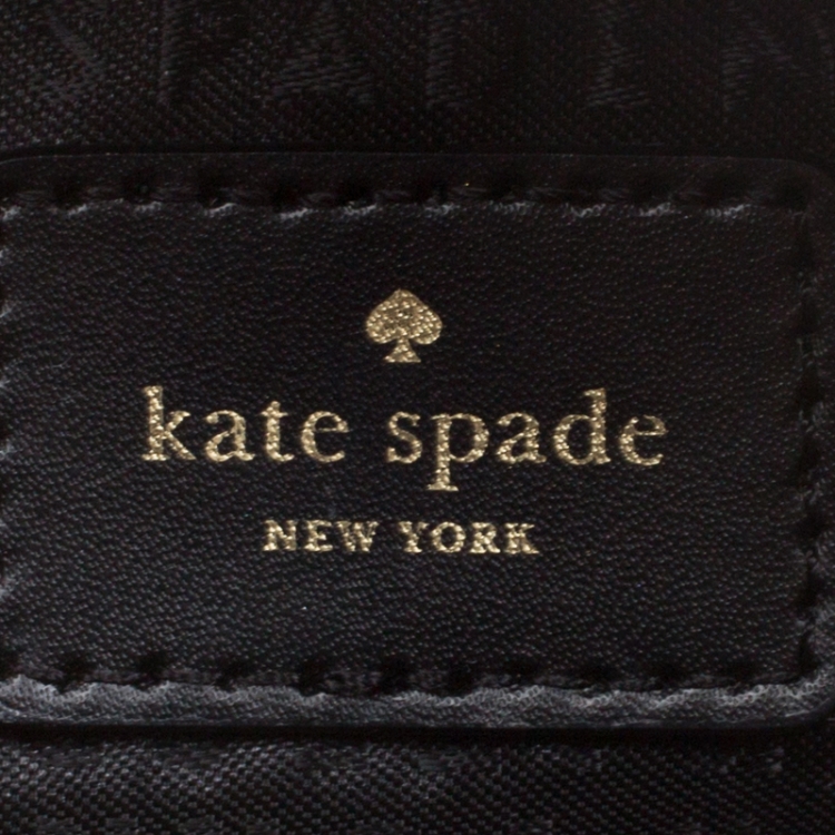 Pre Owned Kate Spade Multicolor Printed Leather Top Handle Bag