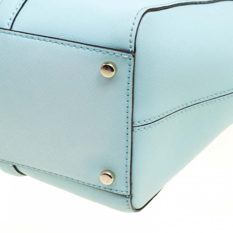 Pre Owned Kate Spade Mint Green Leather Newberry Lane Loden Top Handle Bag