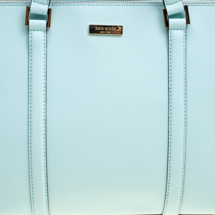 Pre Owned Kate Spade Mint Green Leather Newberry Lane Loden Top Handle Bag